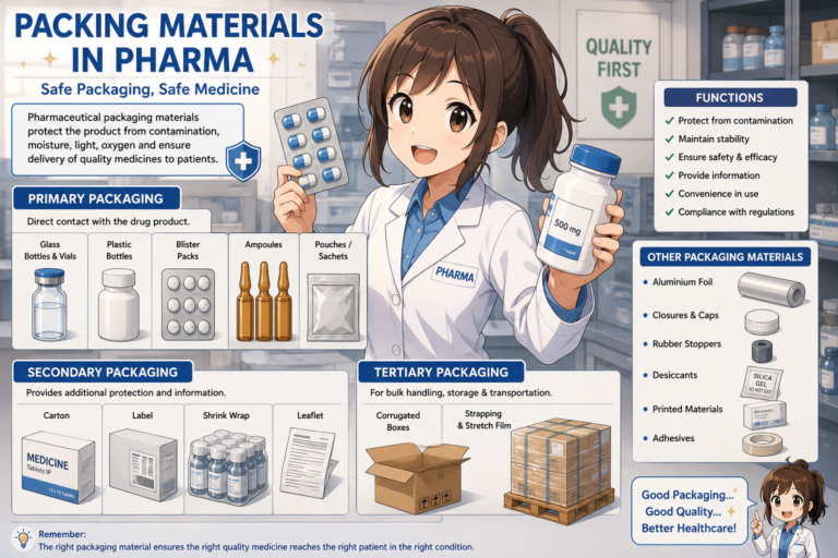 Packing Materials used in pharma