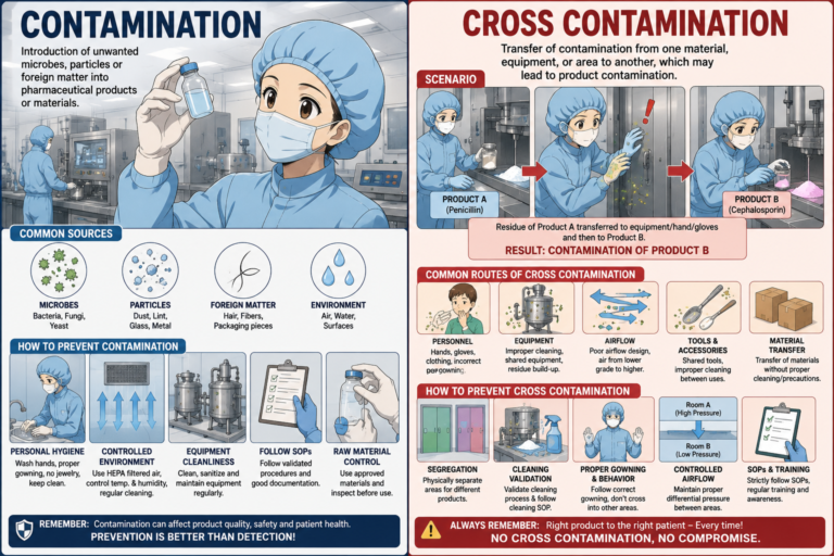 Contamination & Cross Contamination in Pharma