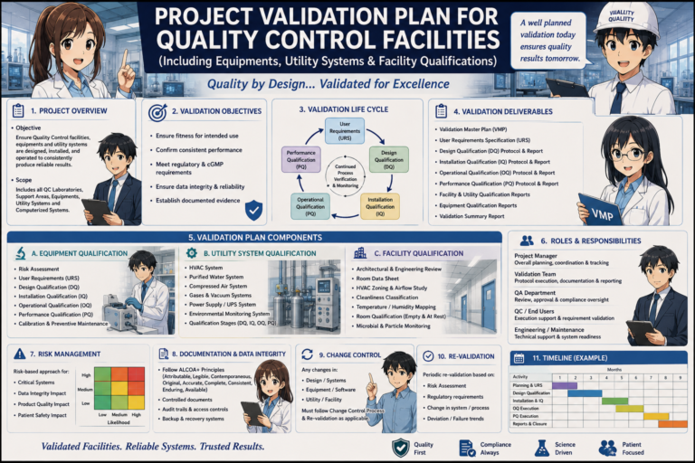 PROJECT VALIDATION PLAN FOR QUALITY CONTROL FACILITIES (Including Equipments, Utility Systems & Facility Qualifications)