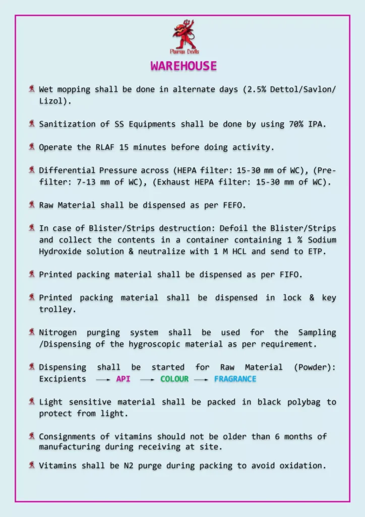 Warehouse (Notes for Interview)