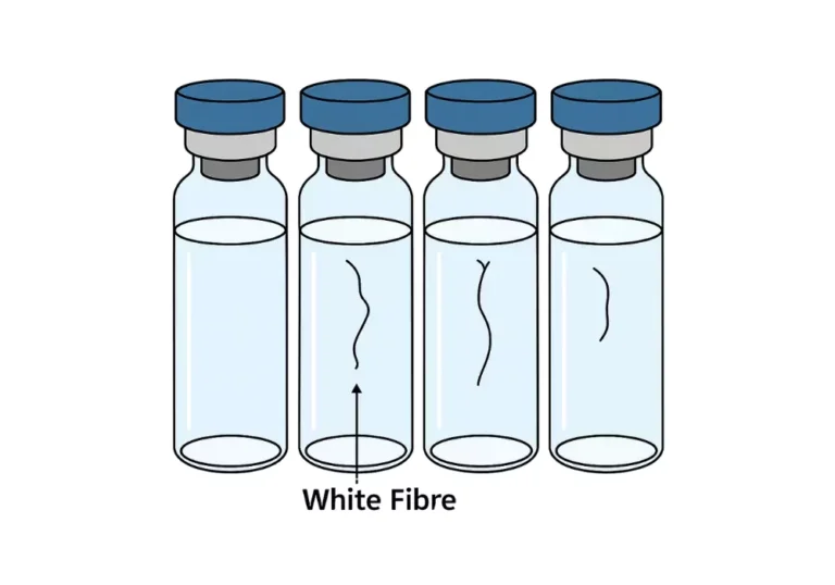 Risk Assessment for White Fibres observed in Vial or Ampoules