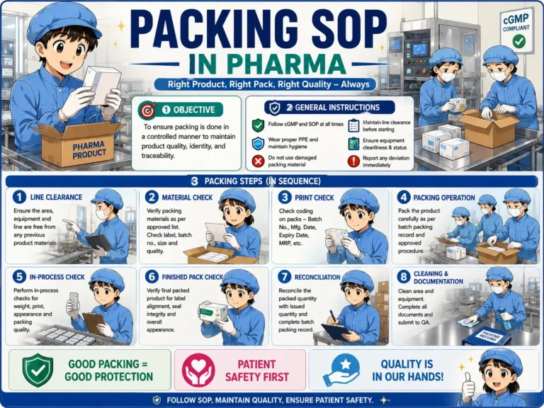 Packing SOP in Pharma
