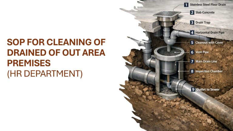 Pictorial SOP for Cleaning of Drained of Out area premises