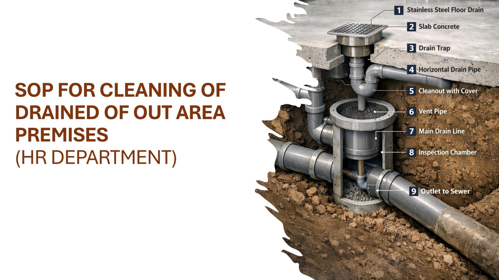 SOP for Cleaning of Drained of Out area premises (HR Department)
