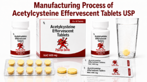 Manufacturing Process of Acetylcysteine Effervescent Tablets USP 600 mg