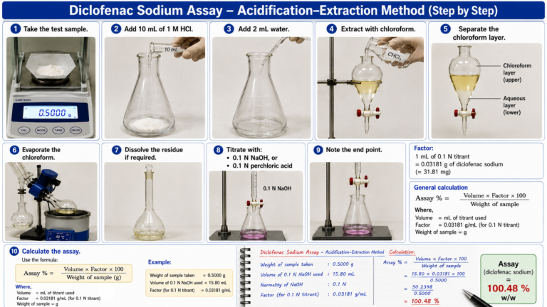 Diclofenac Sodium Assay - Acidification-Extraction Method 3