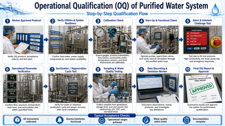 Operational Qualification of Purified Water System