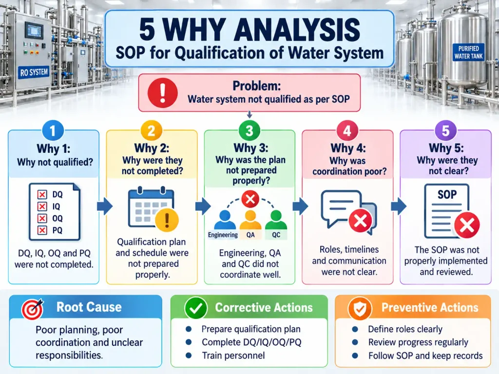 5 Why Analysis for Qualification of Water System