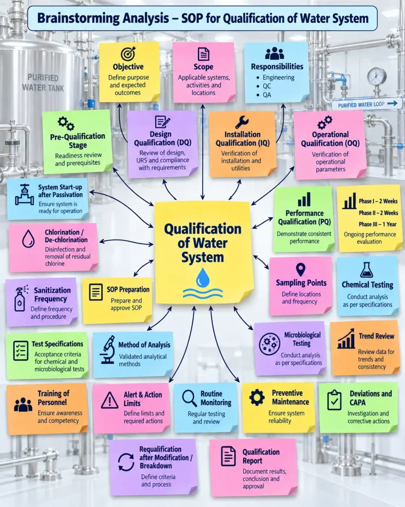 Brainstorming Analysis for Qualification of Water System