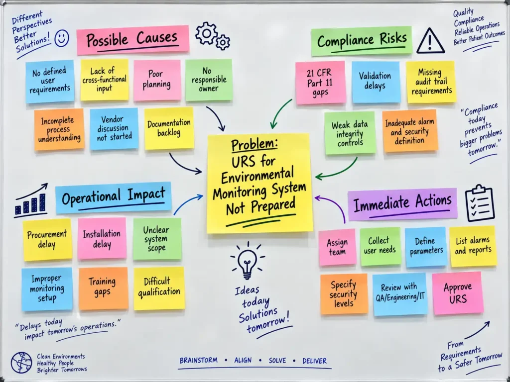 Brainstorming for URS for Environmental Monitoring System Software not prepared