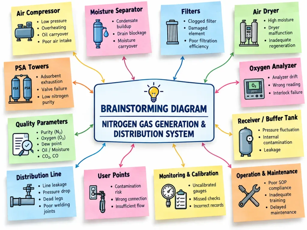 Brainstorming – Nitrogen Gas Generation & Distribution System