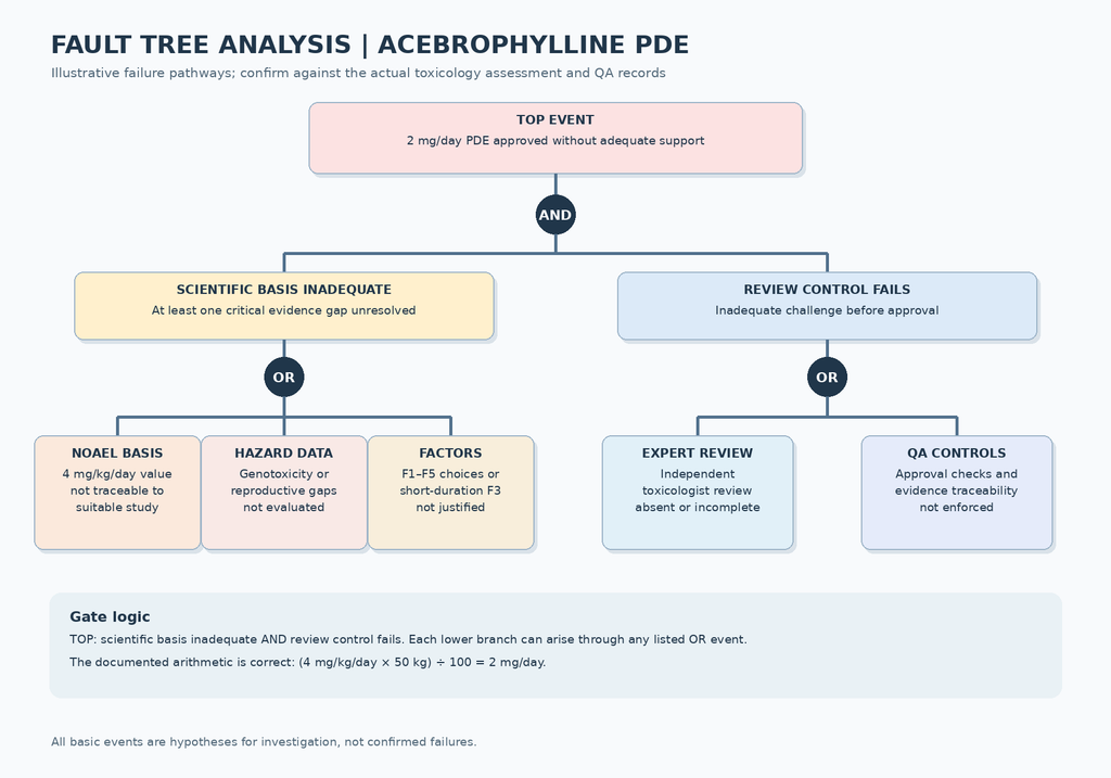 Fault Tree Analysis for PDE of Acebrophylline