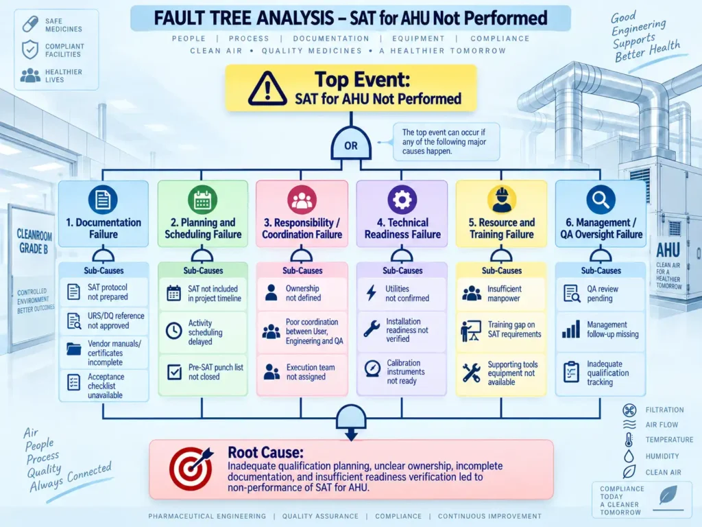 Fault Tree Analysis – SAT for AHU Not Performed