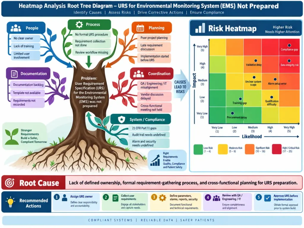 Heat Map for URS for Environmental Monitoring System Software not prepared