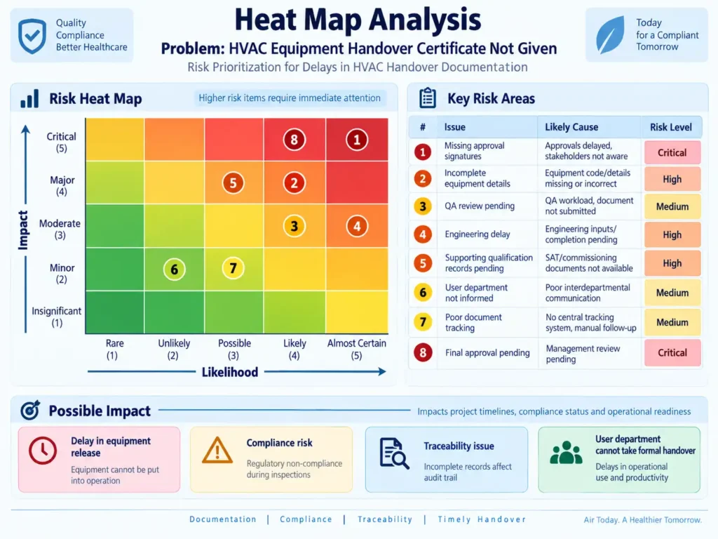 Heat Map Analysis for HVAC Equipment Handover Certificate Not Given
